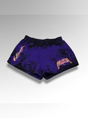 Civil Regime Womens Purple Tie Dye Sweatshorts